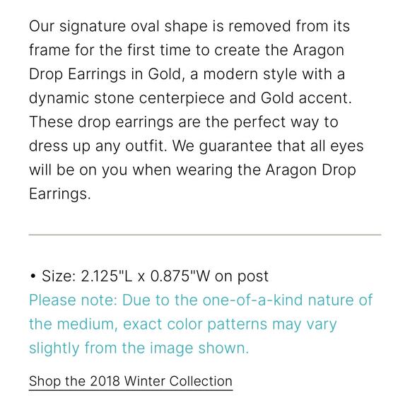 New Kendra Scott Aragon Drop Earrings in Blue Agate - Picture 7 of 7